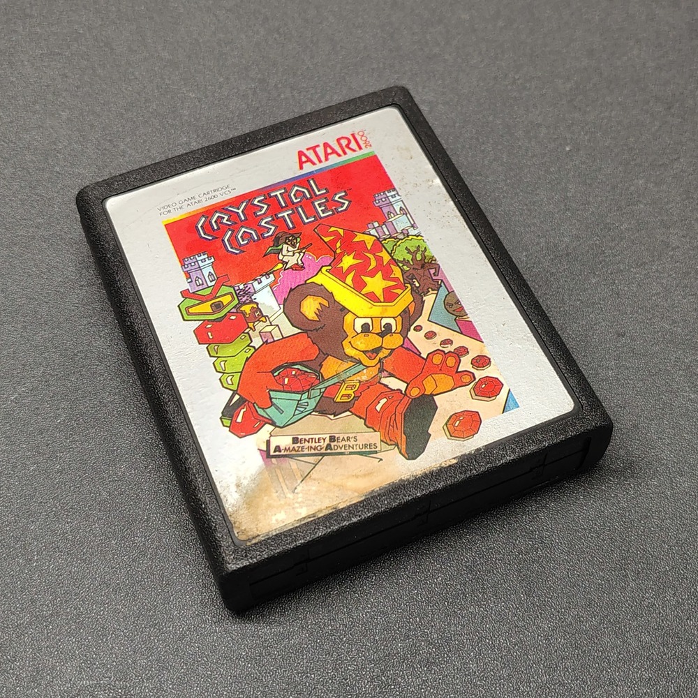 Atari Crystal Castles Video Game Atari 2600 Black Retro Arcade Classic Vintage